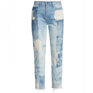Frame Le Original Bleached High Waist Straight Leg Jeans. Fresco. Size 23